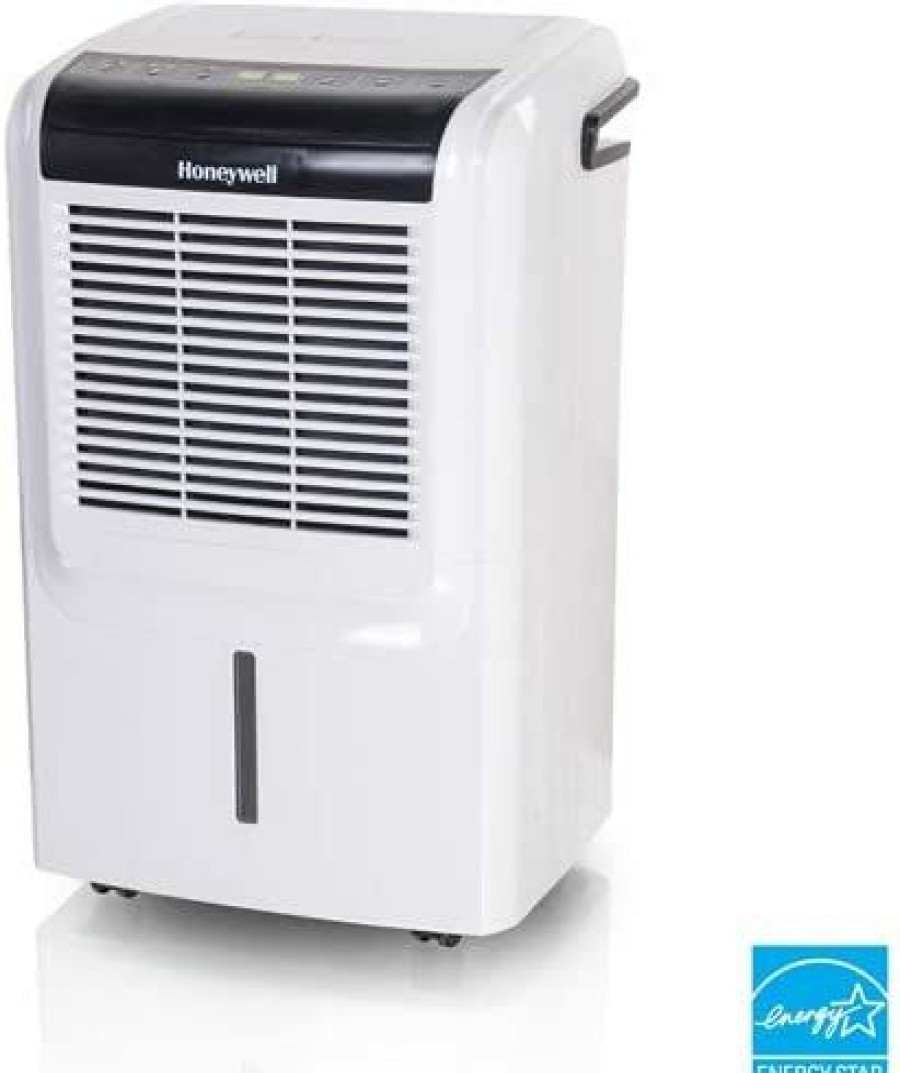 Dehumidifiers * | Affordable Price Dh70Pwkn Honeywell 50 Pint Energy Star Dehumidifier With Built-In Drain Pump & 5 Year Warranty With Pump