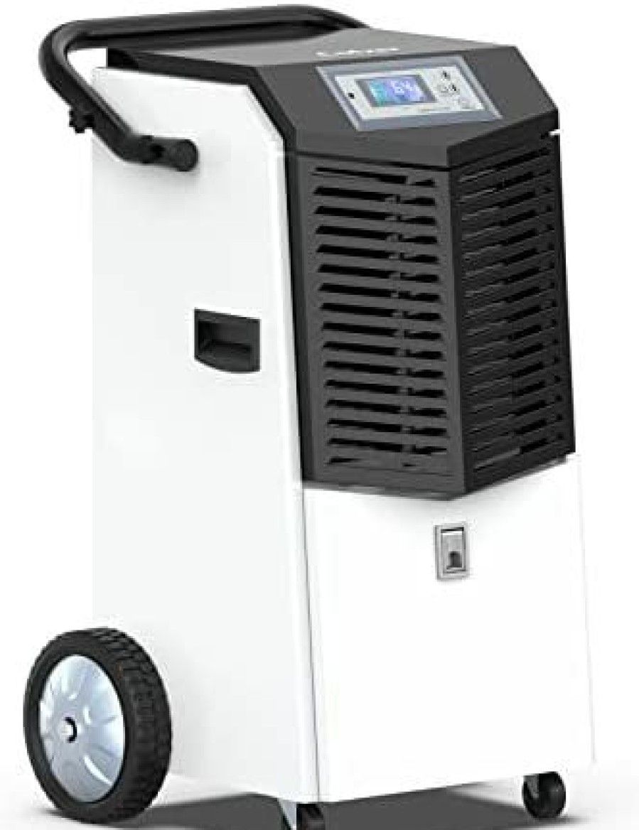 Dehumidifiers * | Bargain Sale Colzer 164 Pints Commercial Dehumidifiers With Continuous Drain Hose For Basements Warehouse Grow Room, Water Damage Restoration Dehumidifiers With 1.32 Gallon Water Reservoir 20.5 Gallon/Day Black & White