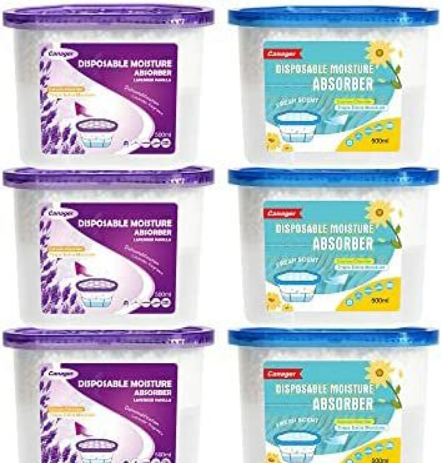 Dehumidifiers * | Affordable Price Canager 3 Packs Vanilla,3 Packs Fresh Scent, Moisture Absorber For Closet,Bedroom,Kitchen,Bathroom-6 Packs,12.5Oz,Traps Moisture For Fresher,Cleaner Air Lavender