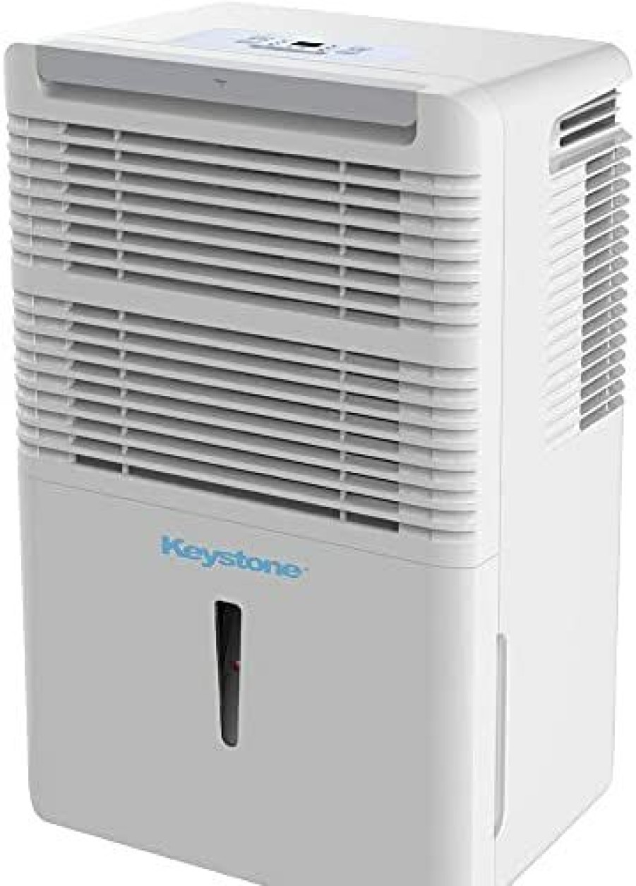 Dehumidifiers * | Special Price Keystone Energy Star 35 Pint Dehumidifier | Moisture Removal Up To 3,000 Sq.Ft. | Led Display | 24H Timer | Portable With Wheels | Auto-Shutoff | For Basement, Garage, Living Room, White