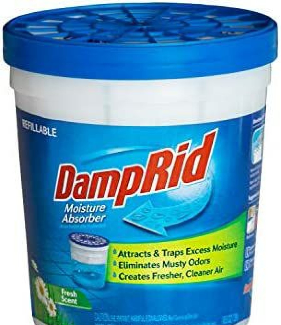 Dehumidifiers * | Affordable Price Damprid Refillable Moisture Absorber, 10.5 Oz. Cups, 4 Pack, Fresh Scent, Traps Moisture For Fresher, Cleaner Air, No Electricity Required, Lasts Up To 60 Days Blue