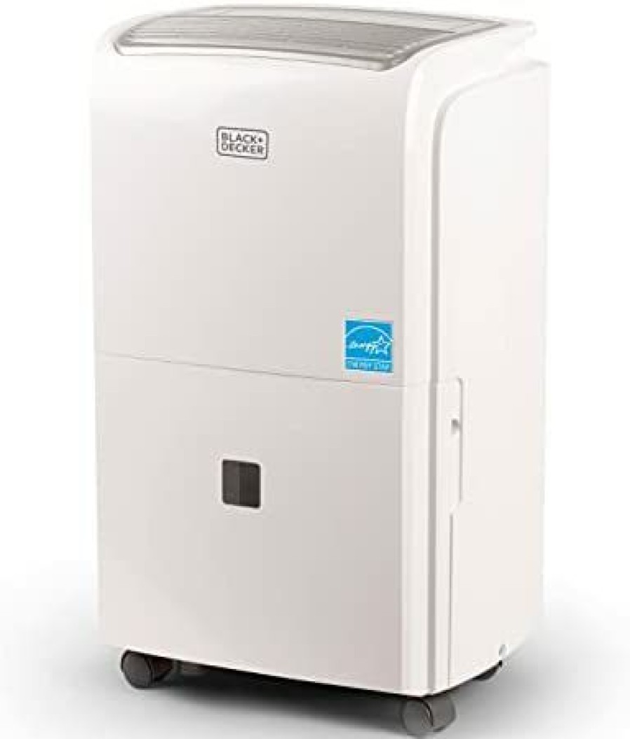 Dehumidifiers * | Affordable Price Black+Decker 3000 Sq. Ft. Dehumidifier For Large Spaces And Basements, Energy Star Certified, Bdt30Wtb , White