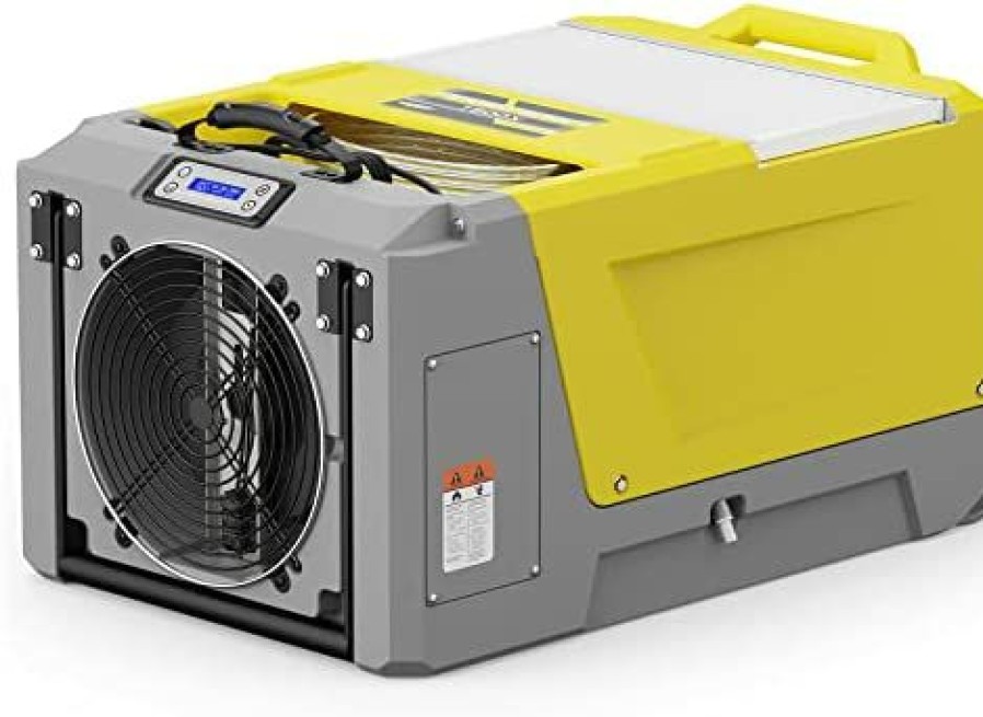 Dehumidifiers * | Bargain Sale Alorair 285 Ppd Commercial Dehumidifier, Large Industrial Slgr 1600X Dehumidifier With Pump,5 Years Warranty, For Job Sites Clean-Up, Flood, Damage Restoration Yellow